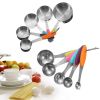 10Pcs Stainless Steel Measuring Cups & Spoons Tea Spoon Set Kitchen Tool