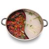 38cm Thick Stainless Steel Hot Pot Two-Flavors Induction Cooker Kitchen Cookware
