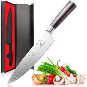 KCASA 8 Inch Kitchen Knife High Carbon German Stainless Steel Sharp Paring Chefs Knife