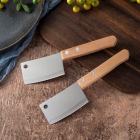 KCASA 2Pcs Mini Stainless Steel Cheese Knife Portable Meat Fruit Vegetable Kitchen Chopping Chef Knife Cleaver Survival Camping Outdoor BBQ Tools