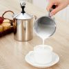 304 Stainless Steel Manual Milk Frother Double Mesh Milk Creamer Milk Foam Mesh Coffee Foamer Creamer for Coffee Shop