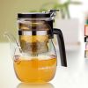 Crystal Clear Tea Glass Pot Tea Leaves Filtration Tea Pot Set