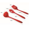 10PCS Silicone Kitchen Utensils Kitchenware Set Tableware Cooking Tools with Non-Stick Cookware Pan Scoops