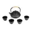 600ml Teapot Japanese Style Iron Water Kettle With 4 Cups Tea Pot Home Office Kit