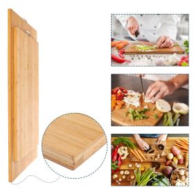 Wooden Chopping Board Bamboo Square hangable Cutting Board Thick Natural Cutting Board for Kitchen Cooking Cutting Board