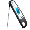 Instant Read Digital Food Meat Thermometer w/ Probe for Cooking BBQ Grill BBQ Thermometer-Black