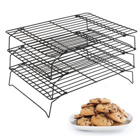 3 Tier Stackable Cooling Baking Cake Biscuit Tray Rack Space Saving Cake Stand