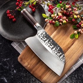 KCASA MCD39 Stainless Steel Forged Knife Meat Cleaver Butcher Knife Kitchen Chef Knife Tool With Ebony Wood Handle