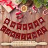 Loskii JM01687 Wooden Christmas Embossed Rolling Pin Dough Stick Baking Pastry Tool New Year Christmas Decoration