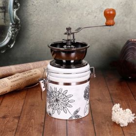 Manual Coffee Grinder Portable Hand Crank Stainless Steel Ceramic Coffee Mill