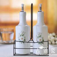 Manufacturers produce condiment bottles 2 sets of leak-proof oil pot ceramic soy sauce bottle kitchen supplies