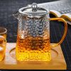 750ml Clear Glass Teapot Stainless Infuser & Lid Steeping Tea Flower Tea Pot