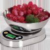 Stainless Steel Kitchen Scale Digital Commercial Electronic Weight Food And Bowl