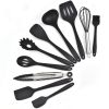 10PCS Silicone Non-Stick Cookware Pan Spoon Utensils Kitchenware Set Tableware Cooking Tools
