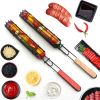Portable Non-Stick Barbecue Kabobs Grilling Basket for Sausage Vegetables Meats BBQ Tool