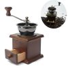 Manual Coffee Bean Grinder Retro Wooden Design Mill Maker Grinders Retro