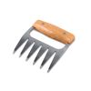 2pcs  Bear Claws Meat Divider Torning Pork Stainless Steel BBQ Forks With Wooden Handle Meat Chopper