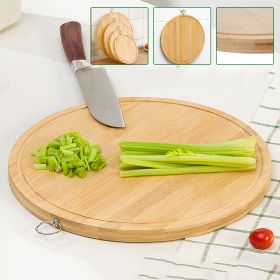Wooden Chopping Bamboo Circular Hangable Cutting Board Durable Non-slip Kitchen Accessories Chopping Board