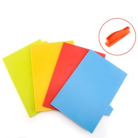 4Pcs Kitchen Plastic Cutting Board Set Colorful Serving Chopping Block Stand