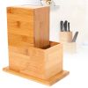 Universal Bamboo Cutter Utensil Holder Block Storage Rack Kitchen Organizer Tools