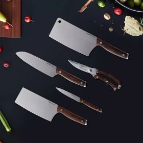 BergHOFF 6Pcs/Set Kitchen Knife Tool Set Fruit Sande Knife Bone Scissors Chopper Knife Holder Chef's Choice for Kitchen Knife Tool Set