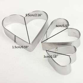 12 Pcs Stainless Steel Flower Heart Biscuit Cake Cookied Mould Cutter