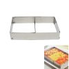 Stainless Steel Rectangle Mousse Ring Retractable Cake Ovenware