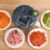 1500ml Manual Meat Grinders Vegetable Cutter Food Processor Chopper Container for Kitchen Tool