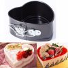 Non-Stick Stainless Steel Cake Pan Heart Shape Cheese Bread Jelly Pudding Muffin Mold Baking Tool