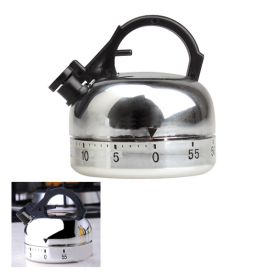 60 Minute Counting Teapot Shaped Timer Kitchen Cooking Mechanical Alarm Clock Timer