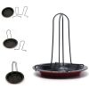 Carbon Steel Chicken Roaster Rack With Tray Non-Stick BBQ Tong Grilling Cooking Pans Barbecue Tools