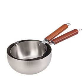 18/22cm Non-stick Soup Pot Saucepan Durable Milk Pan Stainless Steel Food Pot Flat Bottom Home Cookware Kitchen Tool
